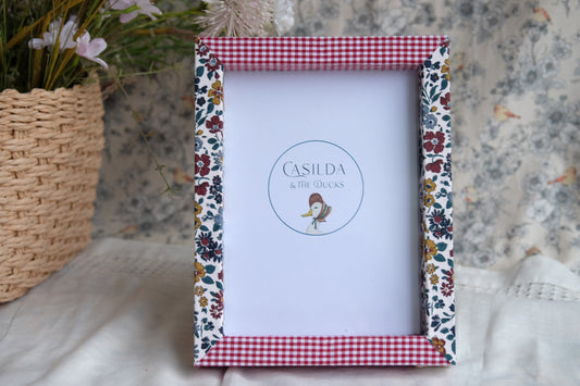 Marcos de fotos entelados Patch burdeos