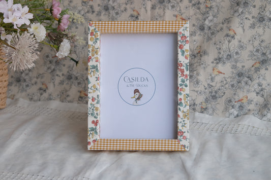 Marcos de fotos entelados Patch mostaza